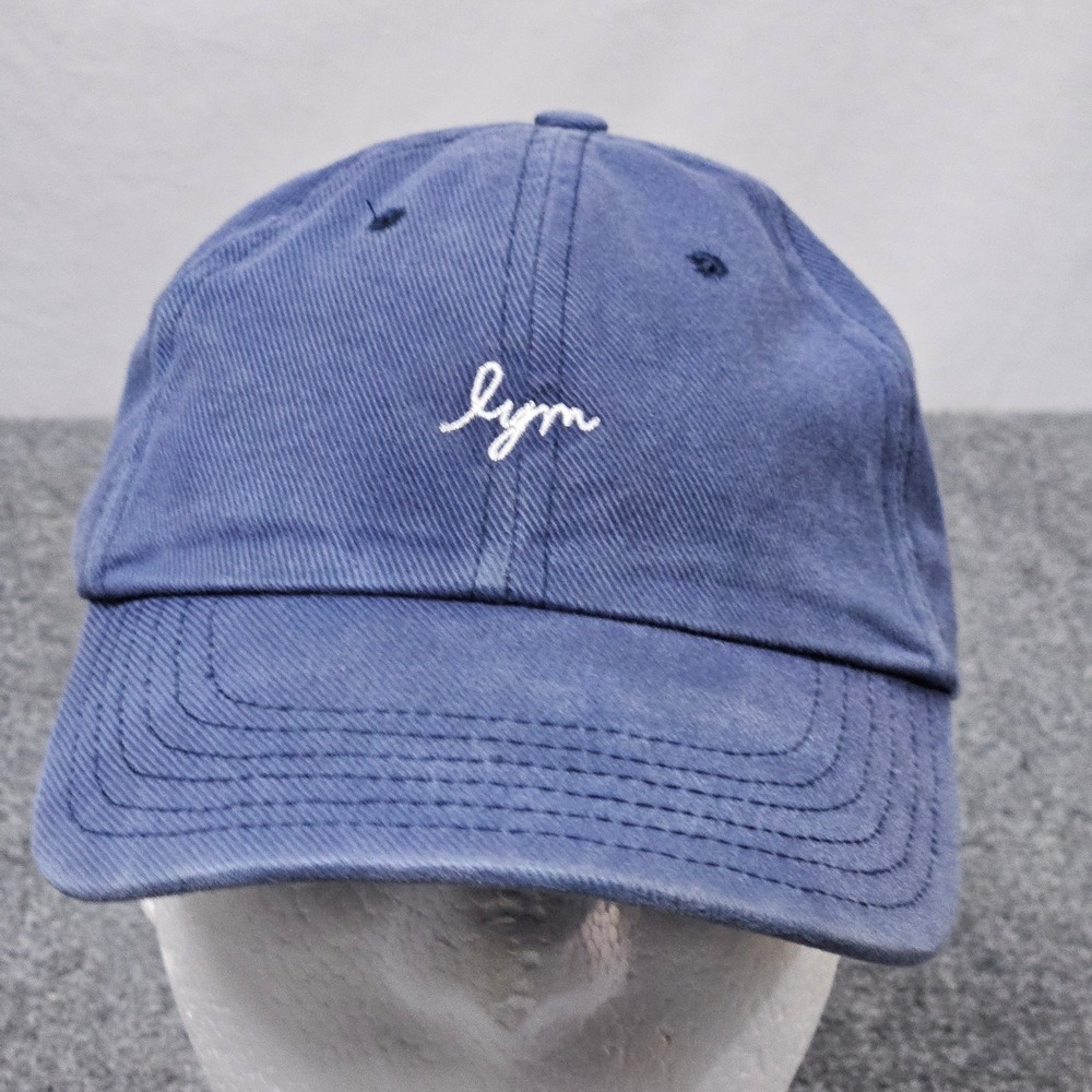 Love Your Melon Dad Hat Baseball Cap Blue LYM Script Casual Core Normal Made USA